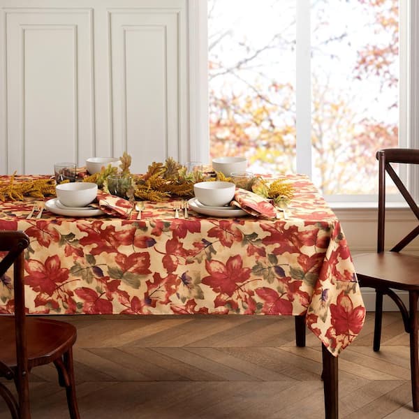 Harvest Festival Fall Printed Tablecloth, Multicolor - 60"W x 84"L