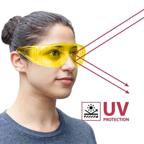 BISON LIFE Diamont Vented Over Safety Glasses, Anti-Scratch