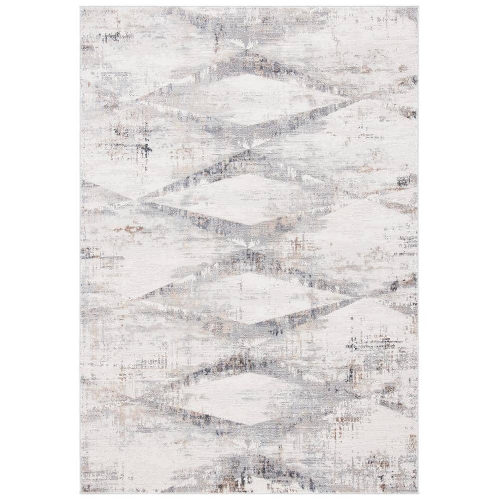 Amelia Ivory/Gold 8 ft. x 10 ft. Distressed Diamond Area Rug price history on PriceWatchPro