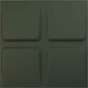 19-5/8"W x 19-5/8"H Galveston EnduraWall Decorative 3D Wall Panel, Satin Hunt Club Green (12-Pack for 32.04 Sq.Ft.)