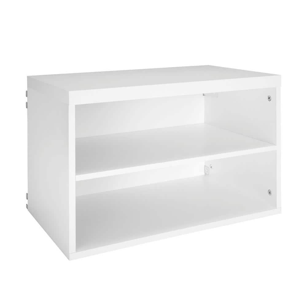 ClosetMaid 14.67 in. H x 23.6 in. W x 14.1 in. D White Wood Look 2-Cube Organizer -  33267