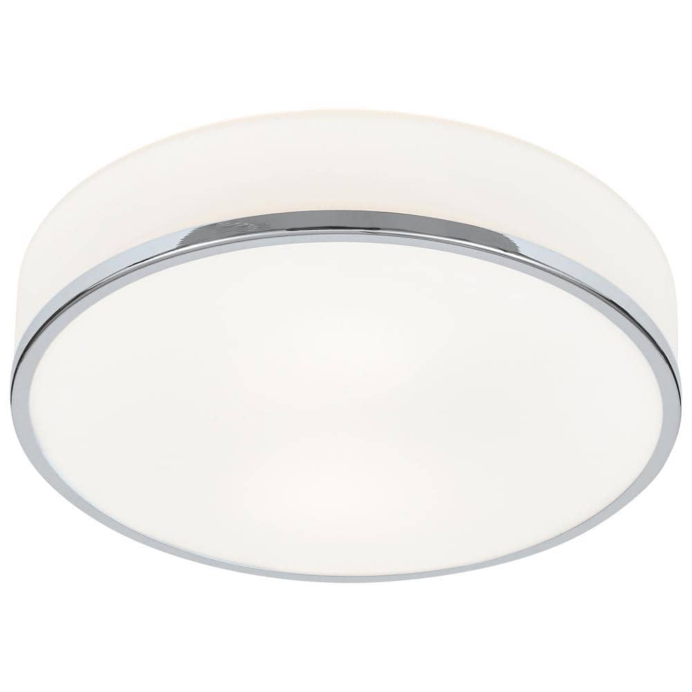 Aero 10" Chrome and Glass Flush Mount Light