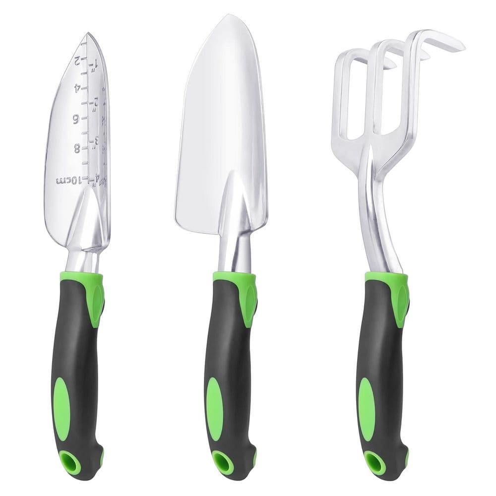 3 Piece Garden Tool Set Heavy Duty Aluminum Alloy Hand Shovel Transplant Trowel Hand Rake Ergonomic Handle price history on PriceWatchPro