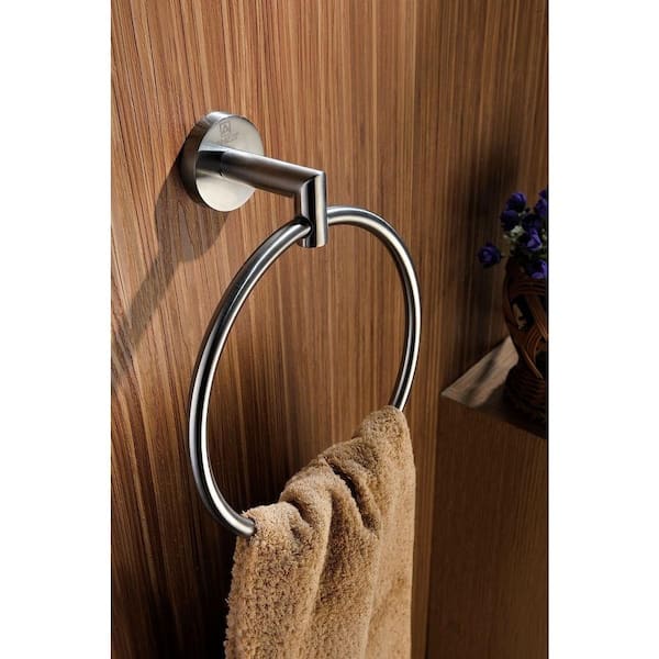 Caster 2 Series Towel Ring in Brushed Nickel