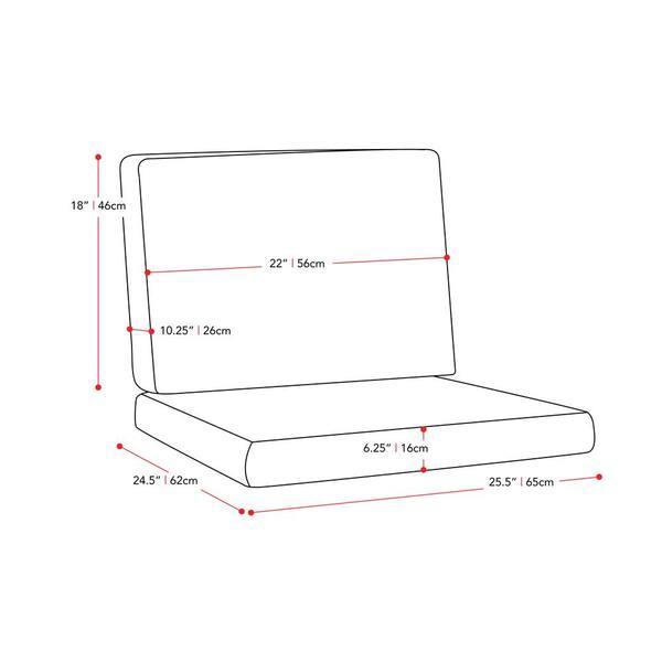 62cm x 62cm outdoor cushion