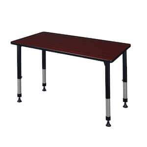 Rumel 48 in. x 30 in. Mahogany Height Adjustable Classroom Table