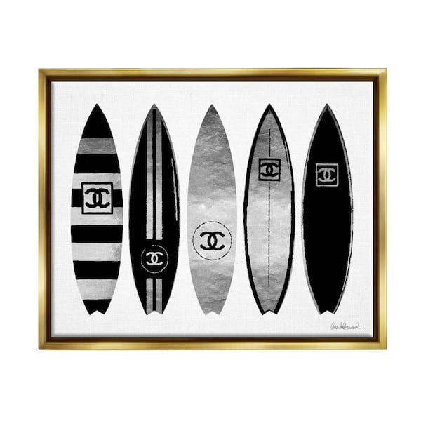 The Stupell Home Decor Collection Fashion Designer Surf Boards Watercolor  by Amanda Greenwood Floater Frame Nature Wall Art Print 17 in. x 21 in. agp- 267_ffg_16x20 - The Home Depot