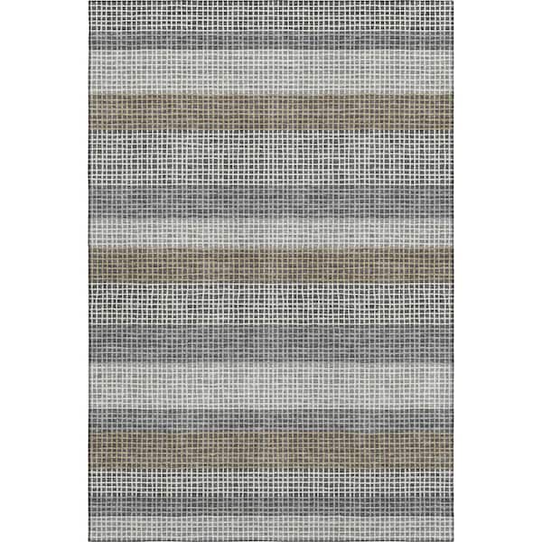 Mayfield Premium Machine Washable Abstract AMF2530 Gray 10 ft. x 14 ft. Area Rug