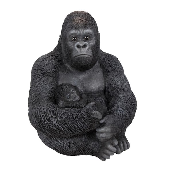 HI-LINE GIFT LTD. Gorilla Sitting With Baby Garden Statue 87811-B