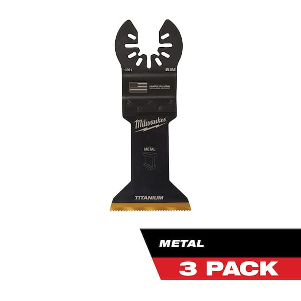 Milwaukee Tool OPEN-LOK 1-3/4" TITANIUM CHARGED Bi-Metal Multi-Material Multi-Tool Blades 3PK