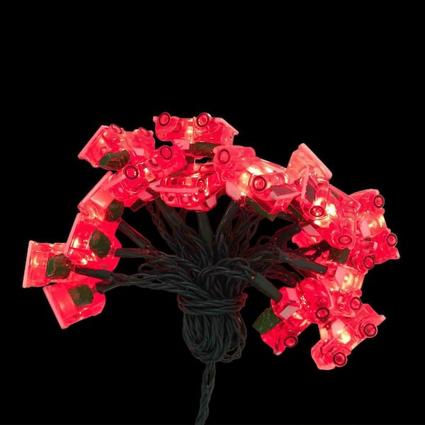 Product Works Brilliant Red Truck 20-Count Battery OP White LED Christmas String Lights On/Off/Twinkle/Timer
