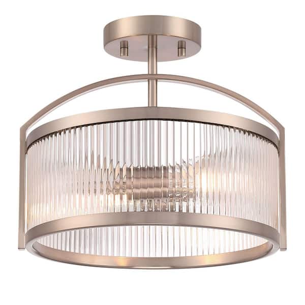Easylite 12 in. Gold Semi-Flush Mount