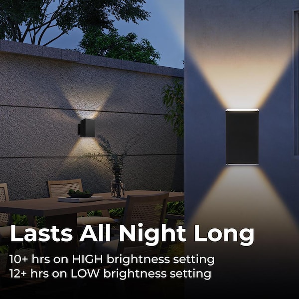 Classy Caps 2x Brighter (2.4-Lumen) 1-Watt Black Solar LED Post Light Classy Caps 2x Brighter (2.4-Lumen) 1-Watt Black Solar LED Post Light