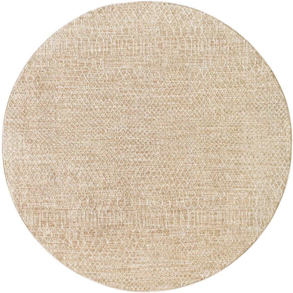 Masterpiece Beige/Tan Global 5 ft. Round ft. Indoor Area Rug price history on PriceWatchPro