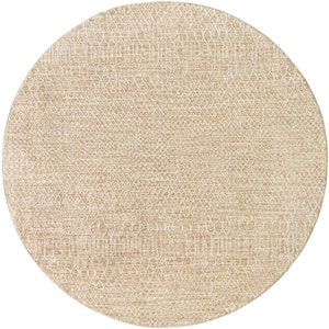 Masterpiece Beige/Tan Global 5 ft. Round ft. Indoor Area Rug