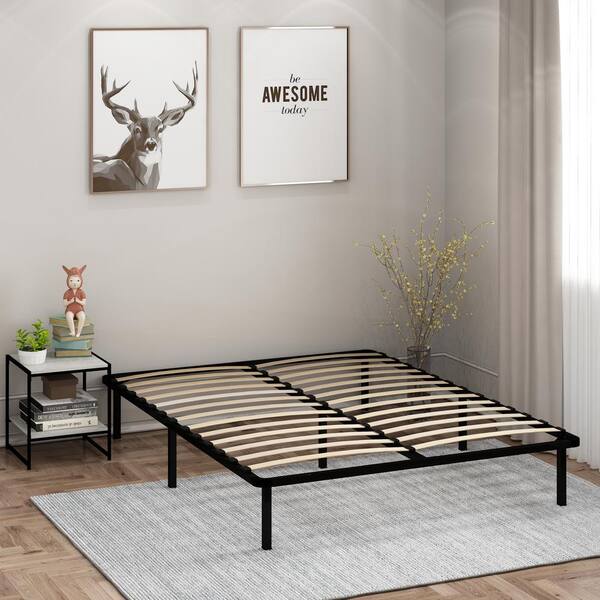 Furinno Angeland Cannet Queen Wood, Can You Put Slats On A Metal Bed Frame