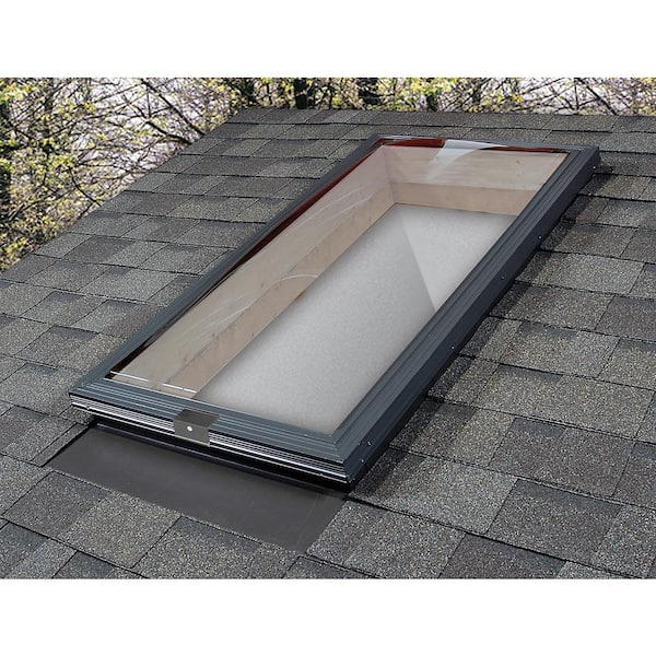 22-1/2 in. x 46-1/2 in. Fixed Curb Mount Polycarbonate Skylight with Aluminum Frame