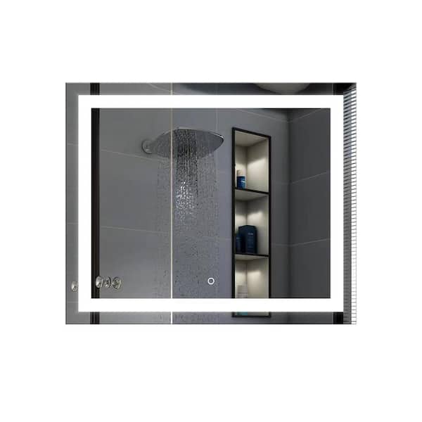 AUTHENTIK 36 in. W x 30 in. H Rectangular Landscape Frameless Wall Mounted LED Bathroom Vanity Mirror