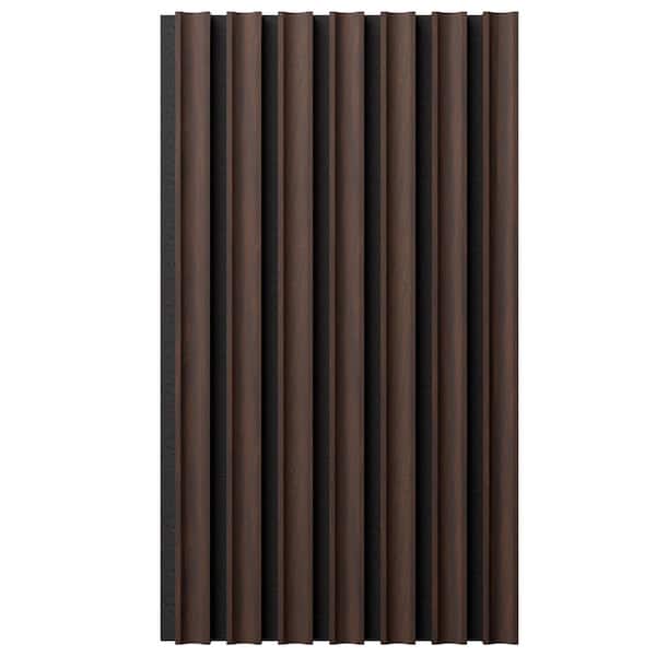 AcousticPro 1 in. x 1 ft. x 8 ft. Noise Cancelling Concave MDF Sound Absorbing Panel in Ebony Premium (2-Pack)