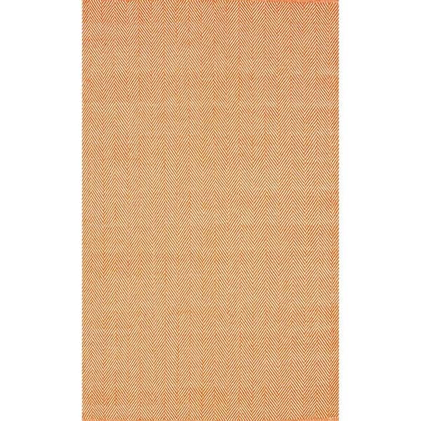 nuLOOM Kimberely Casual Striped Orange 8 ft. x 10 ft. Area Rug