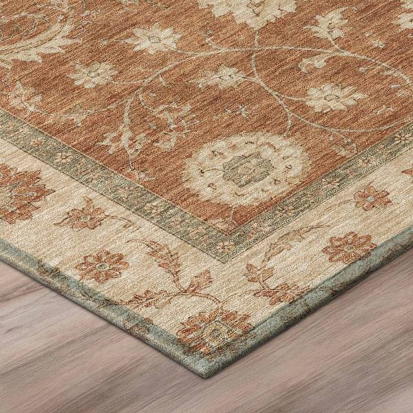 Chantille Machine Washable Indoor/Outdoor Abstract ACN3129 Rust 2 ft. x 3 ft. Accent Rug