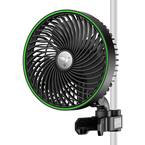 AeroWave Portable 6 in. Smart Wifi Control Clip Fan in Black with Fully-Adjustable Tilt for Hydroponic Ventilation