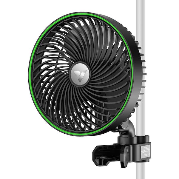 VIVOSUN AeroWave Portable 6 in. Smart Wifi Control Clip Fan in Black with Fully-Adjustable Tilt for Hydroponic Ventilation