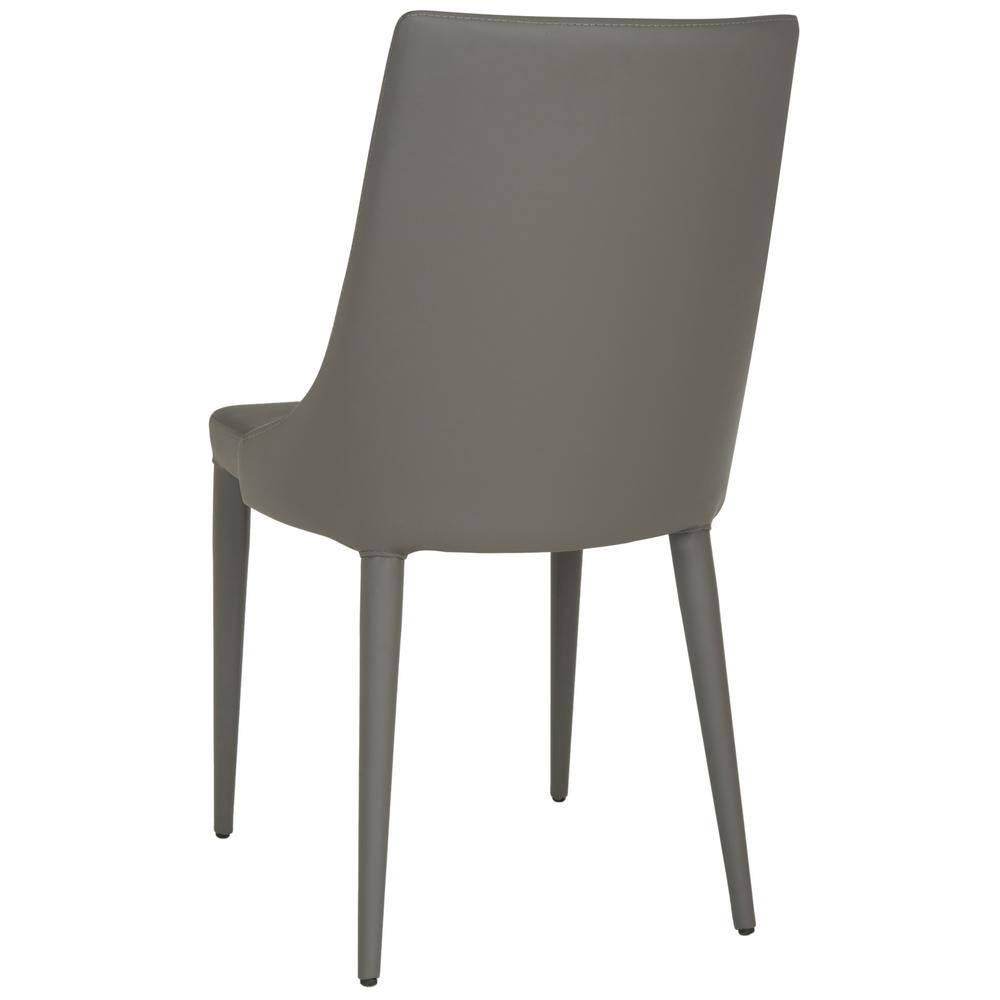 Summerset Gray PU Leather Upholstered Side Chairs with Metal Frame, Set of 2