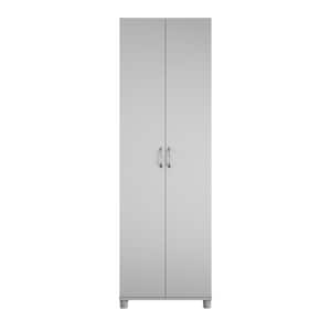 Lonn 23.7 in. x 75 in. x 15.39 in. 2 Doors 5 Shelves Freestanding Utility Storage Cabinet in Dove Gray
