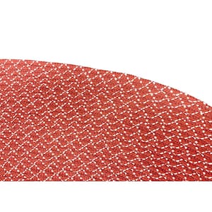 Sunsplash Braid Collection Red 24" x 60" Runner 100% Polypropylene Reversible Indoor/Outdoor Area Rug