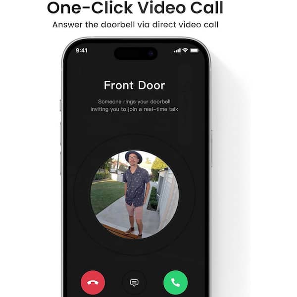 aosu Hardwired Wireless Video Doorbell-3MP Package Detection and