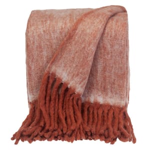 Charlie Red Solid Acrylic Throw Blanket