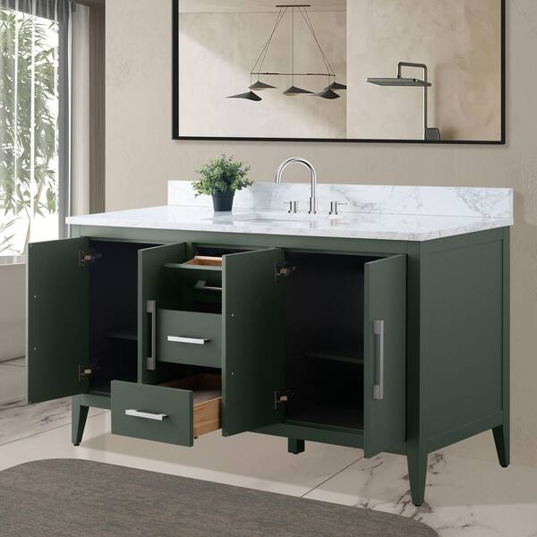 Vanity Art 60 in. W x 22 in. D x 38 in. H Single Sink Bathroom