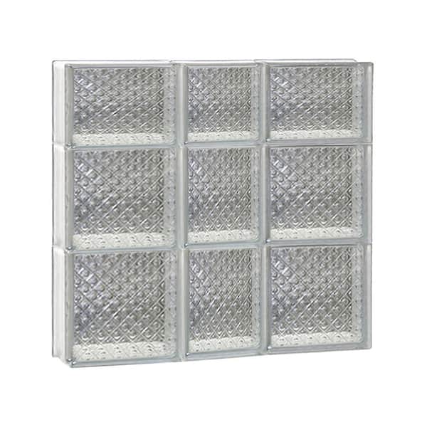 Clearly Secure 21.25 in. x 21.25 in. x 3.125 in. Frameless Diamond Pattern Non-Vented Glass Block Window