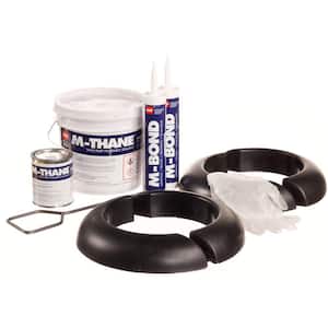 M-Curb Pitch Pocket 7.5 in. Dia Round Black Asphaltic Roofing Pipe Flashing System Kit (2 Assemblies)