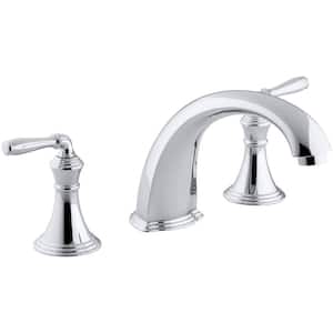 Devonshire 2-Handle Deck and Rim-Mount Roman Tub Faucet Trim Kit in Polished Chrome (Valve Not Included)