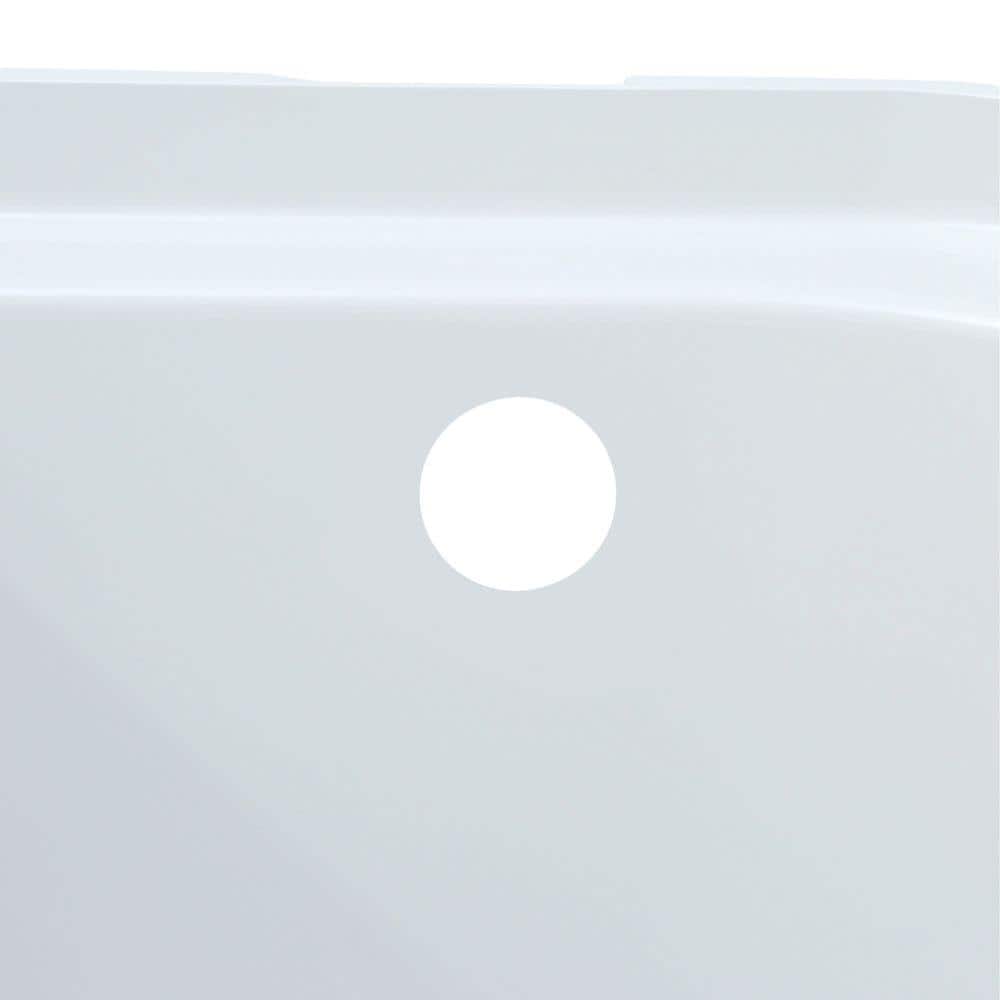 Accord 60'' White Vikrell Skirted Alcove Bathtub