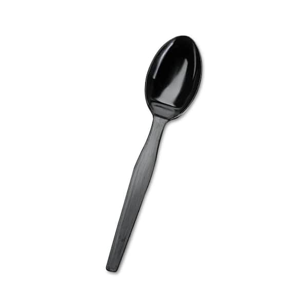 DIXIE SmartStock Plastic Cutlery Dispenser Refill, Spoons, Black, 40/Pack, 24 Packs/Carton