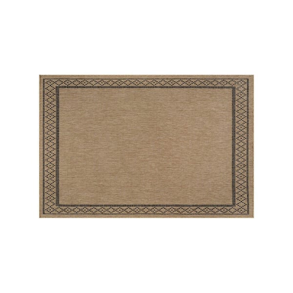 Haven 2 ft. x 3 ft. Natural Border Diamond Washable Easy Jute Modern Indoor Outdoor Area Rug