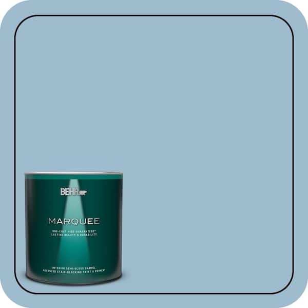 BEHR MARQUEE 1 qt. #S500-3 Partly Cloudy One-Coat Hide Semi-Gloss Enamel Interior Paint & Primer