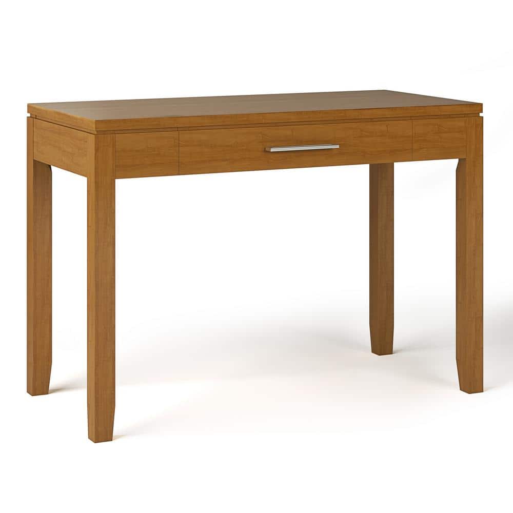 Simpli Home Cosmopolitan 42 in. Light Golden Brown Pine Solid Wood Home