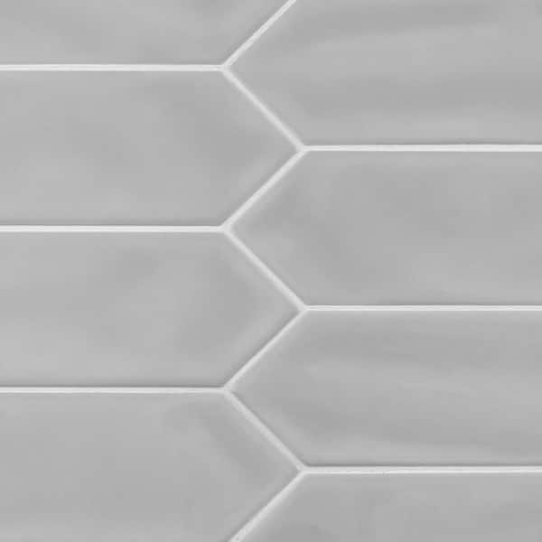 Gloss Grey 3 in. x 12 in. Ceramic Picket Wall Tile (9.33 sq. ft./Case)