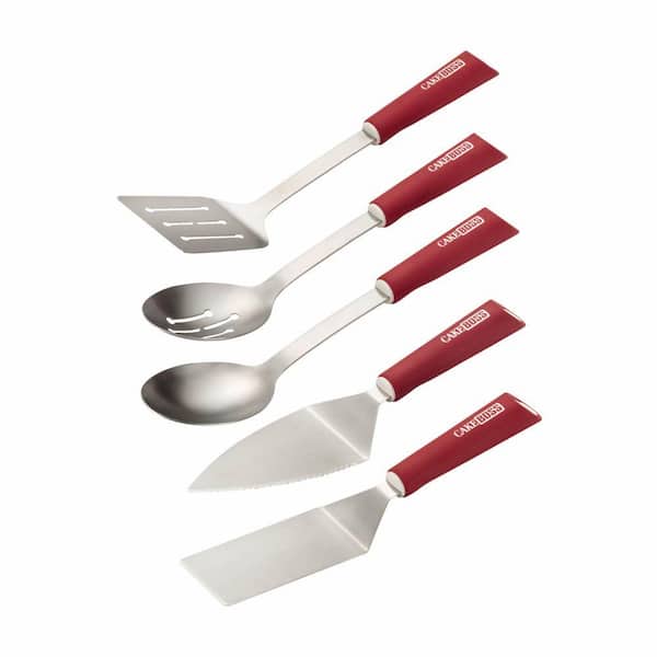 Cake Boss Tools and Gadgets Stainless Steel Red Kitchen Utensil Set (Set of 5)