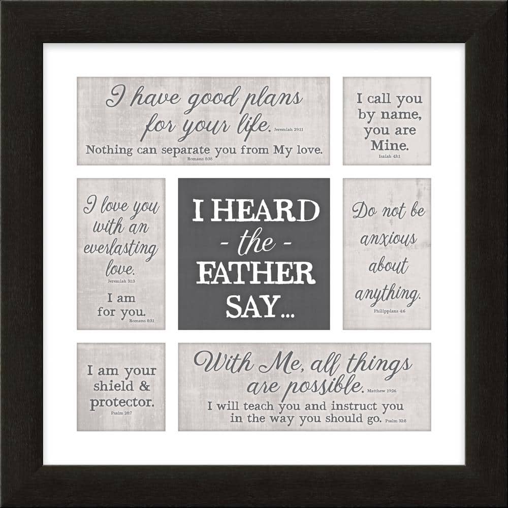 Divine Inspiration I Heard the Father Say By Carpentree Framed Art