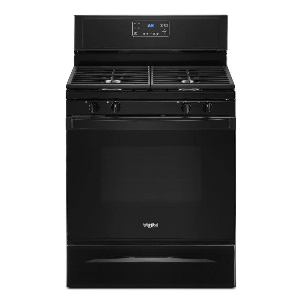 Whirlpool 5.0 cu. ft. Gas Range with Self-Cleaning and Speed Heat Burner in  Black WFG515S0JB - The Home Depot