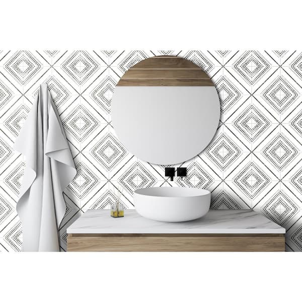 MSI Tessa 8 in. x 8 in. Matte Porcelain Encaustic Floor and Wall