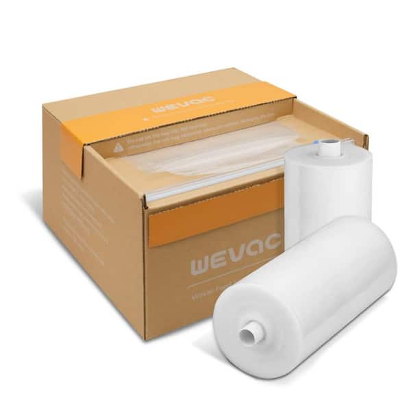 6 in. x 100 ft. and 8 in. x 100 ft. 2-Rolls Plastic Food Vacuum Seal Roll Keeper with Cutter, Ideal Vacuum Sealer Bags