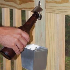 Satin Nickel Bottle Opener and Cap Catcher