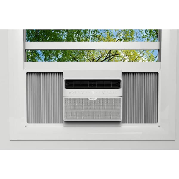 8,000 BTU 115-Volt Smart Wi-Fi Touch Control Window Air Conditioner with Remote for up to 350 sq. ft. in White