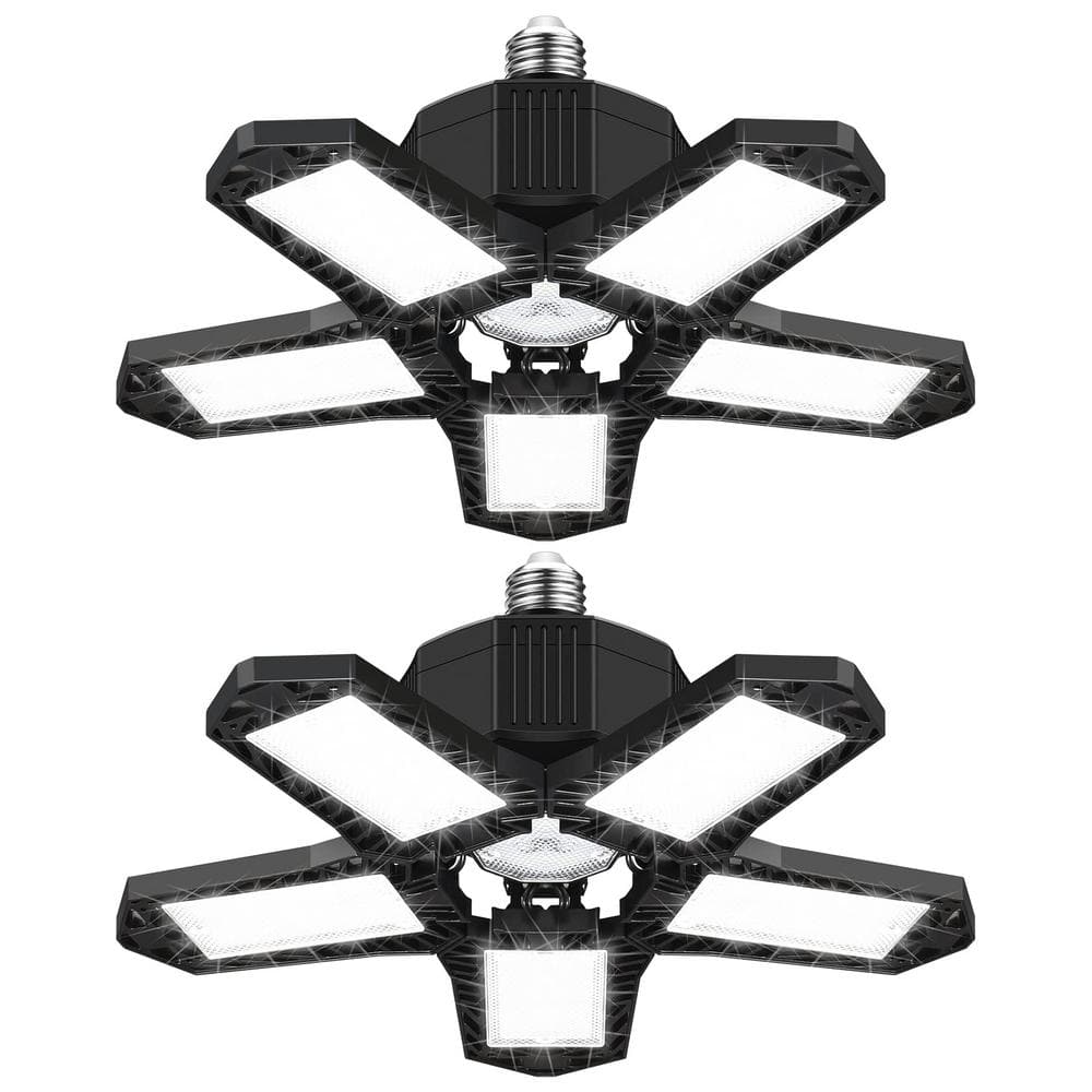 Nersunda 120Watt LED Garage Lights Deformable Ceiling Lights with 5